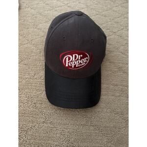 Dr Pepper Black Strapback Hat Cap Magic Headwear Embroidered Logo Adjustable
